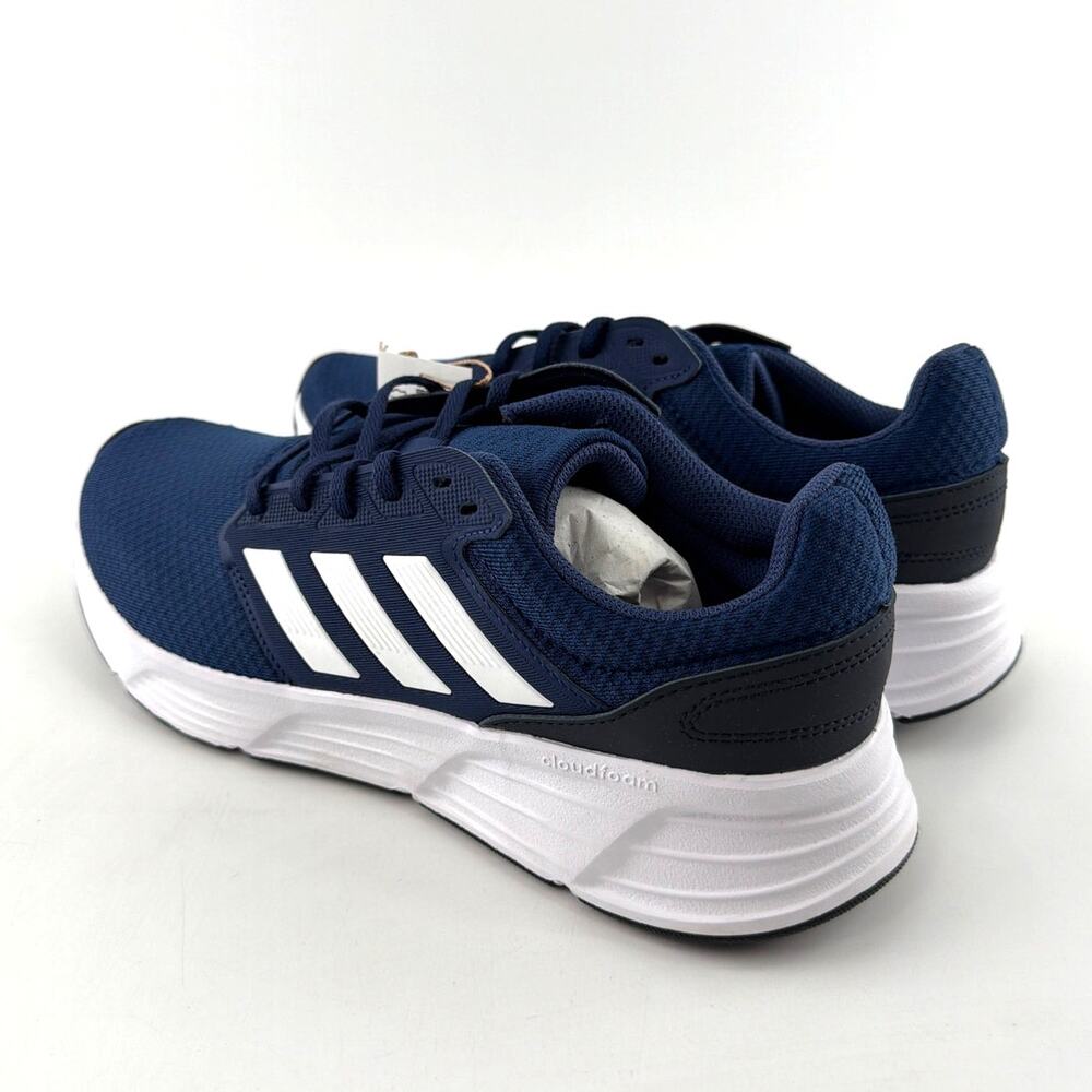 Adidas Men's Tech Indigo Cloud White Legend Ink Galaxy 6 Running Shoes Size 9 - Picture 11 of 14